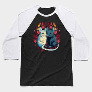 Chinchilla Couple Valentine Baseball T-Shirt